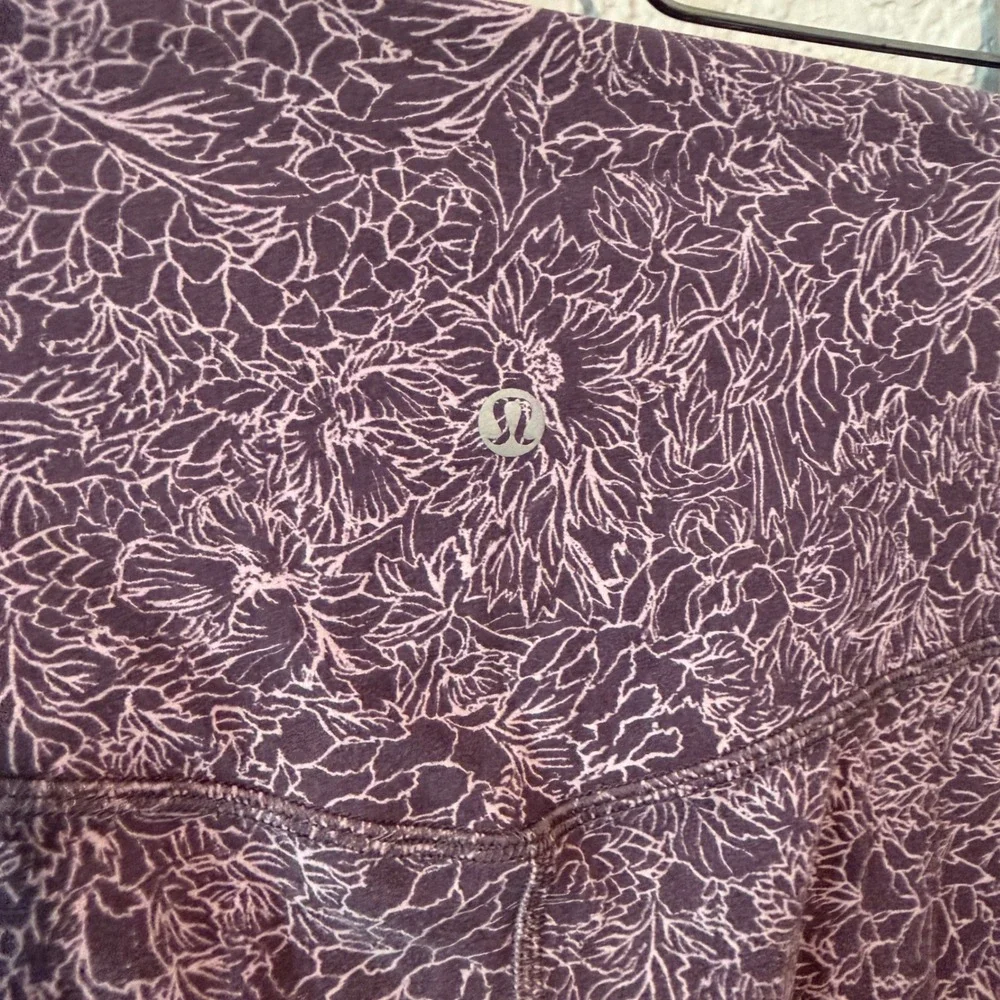Lululemon Align High Rise Leggings 6 Floral Plum Yoga Athleisure LW5BVMS - Picture 4 of 6